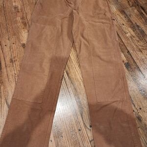 Women's Brown Utility Wide-Leg Pants